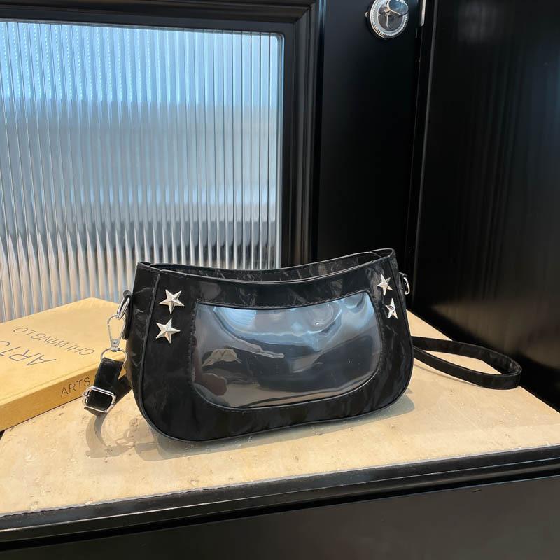 

Маленькая сумка для приема пищи, сумка для подмышек с пентаграммой, лето 2025, новый нишевый дизайн чёрный