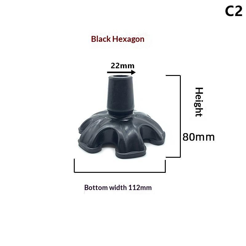 19/22Mm Canes Self Standing Protect End Cover Eldder Walking Stick Rubber Non-Slip Pad End Bottom Cap Shaped Tip Replacement