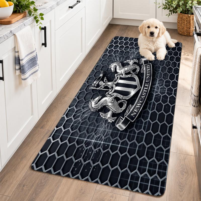 Flannel Kitchen Mat Newcastle United Football Soft Area Rug Non Slip Floor Carpet Home Decoration