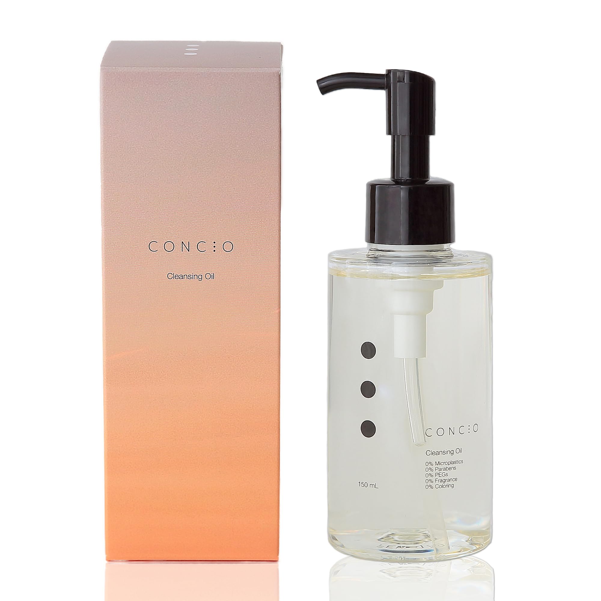 CONCIO Cleansing Oil: A gentle, additive-free formula free of 2500 ingredients, suitable for sensitive skin. Removes makeup without drying out the ski