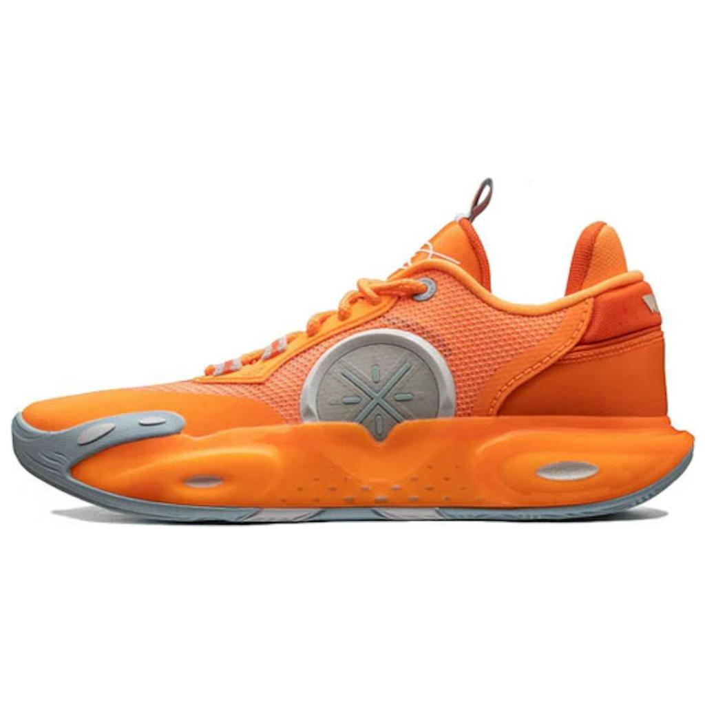 Li Ning All City 12 Comfortable Trendy Non-Slip Wear-Resistant Low-Top Basketball Shoes Men Sneaker Orange ABAU015-13