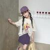 Girls' Korean Style Lightweight Cotton Cartoon T-Shirt