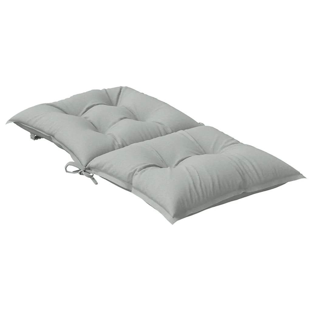 Low back Chair Cushions 4 pcs Light Grey Melange 100 x 50 x 7 cm Fabric
