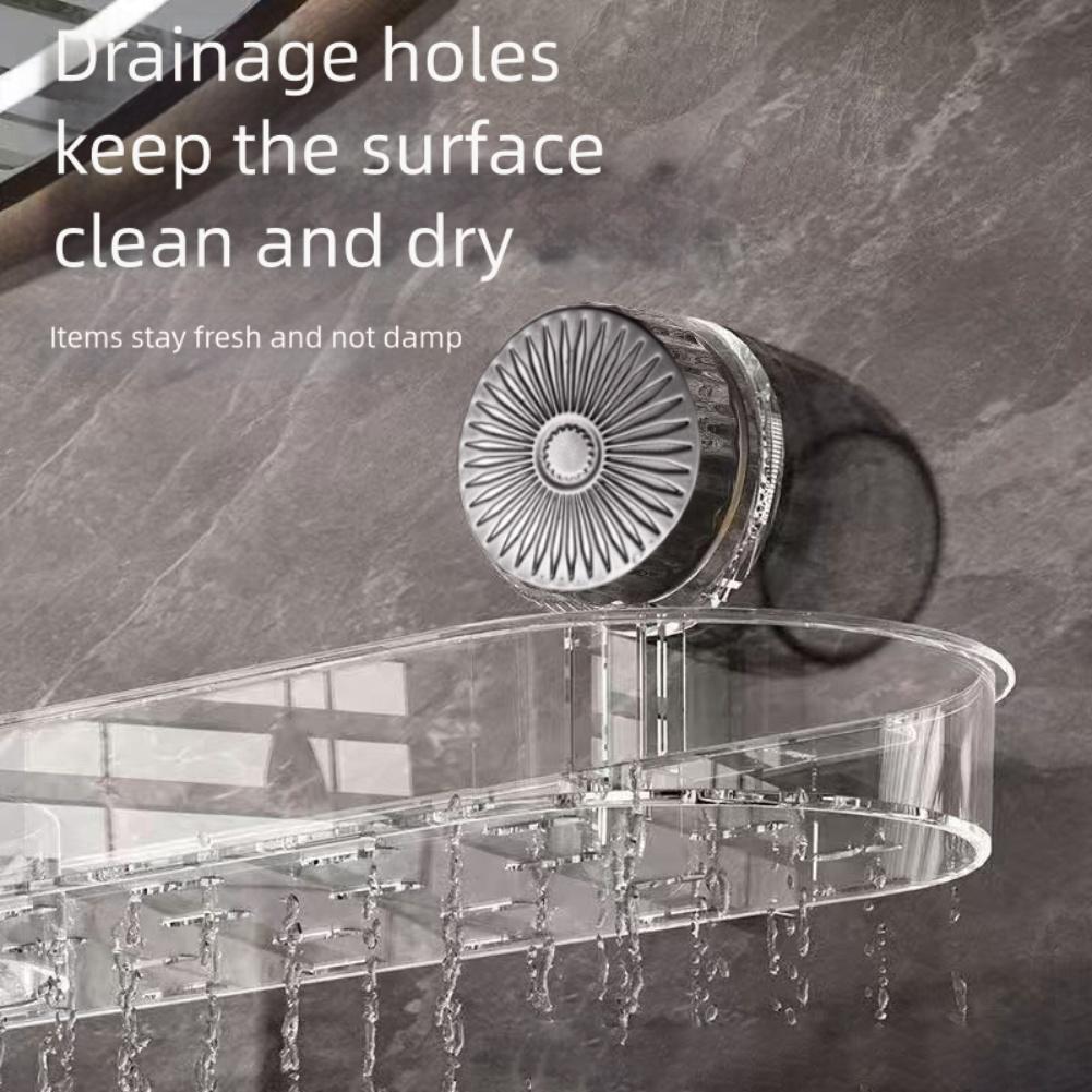 Bathroom Organizer Faucet Storage Suction Cup Shelf