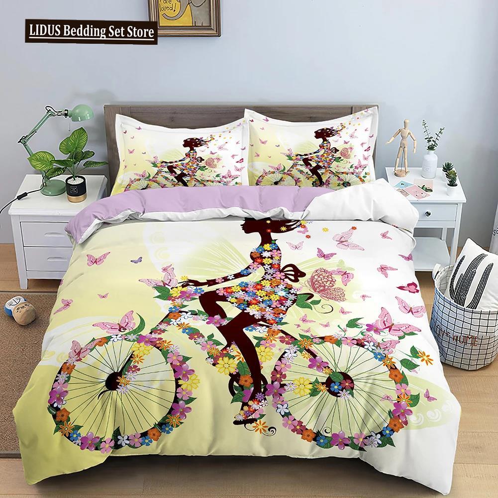 Cartoon Bedding Set For Kids Children Crib Danceing Girl Duvet Cover Set & Pillowcase Edredones Niños Princess Quilt Cover