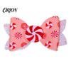 Toddler Girl Holiday Hair Pins Christmas Candies Bow Clip for Women Girls, Sweet Glitter Hairpins, Artificial Leather Cute Barrettes Clip, Pink