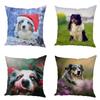 Cute Australian Shepherd Dog Pillow Case Peach Skin Decor Pet Animal Cushion Cover Thorw Pillowcase for Sofa Home Car 45x45cm