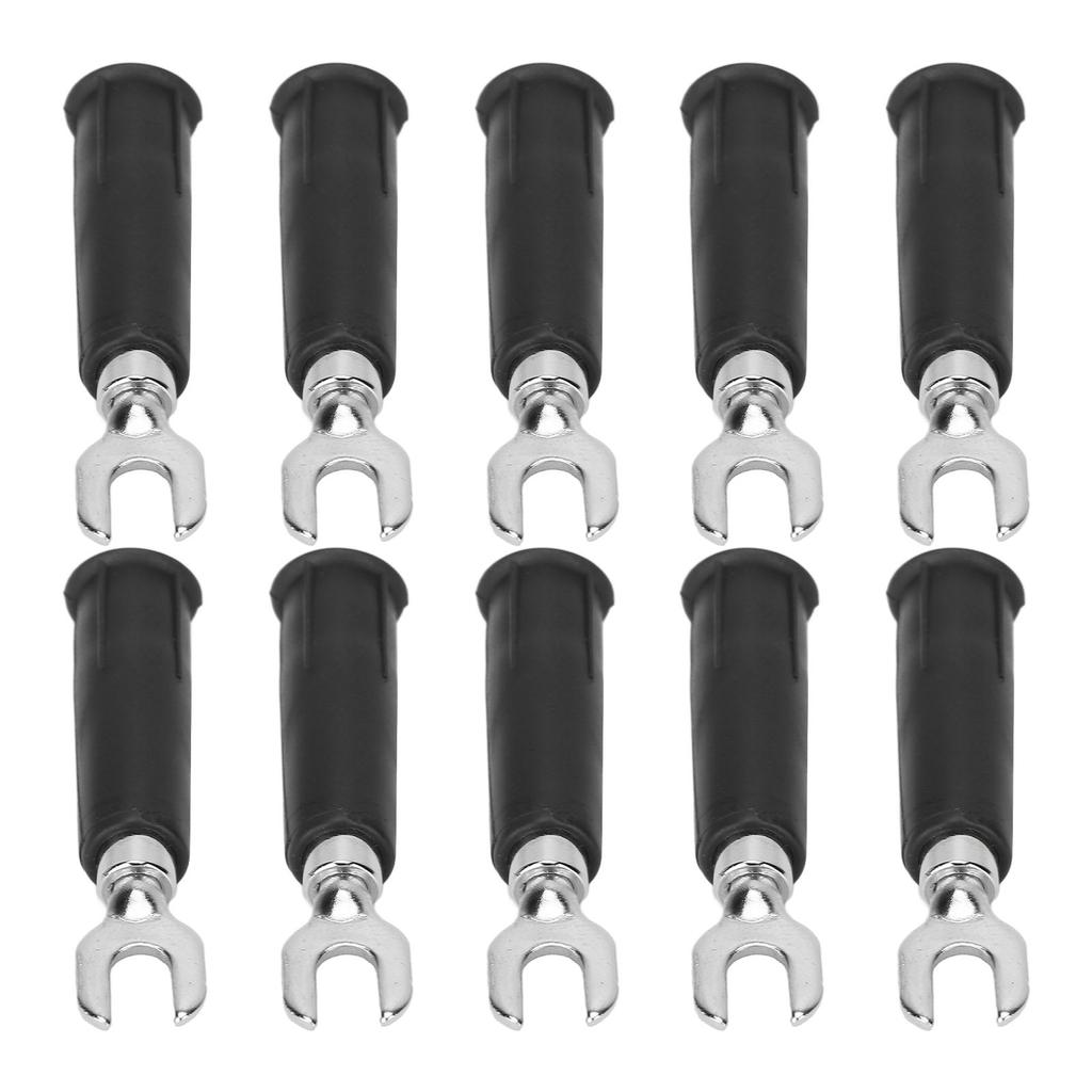10Pcs/Set Banana Plug Adapter Insulated Fork Spade Wire Connectors U Type Electrical Crimp