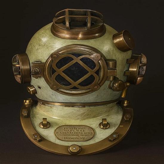 45.72 cm US Navy Mark V Deep Sea Scuba Divers Diving Helmet Nautical Home Decor