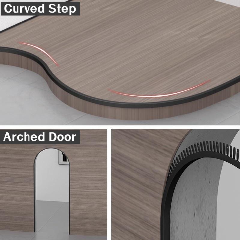 F-shaped Edge Banding LED Aluminum Profile Bendable Stair Protector Channel Bathroom Wall Border Corner Sealing Bar Strip Lights