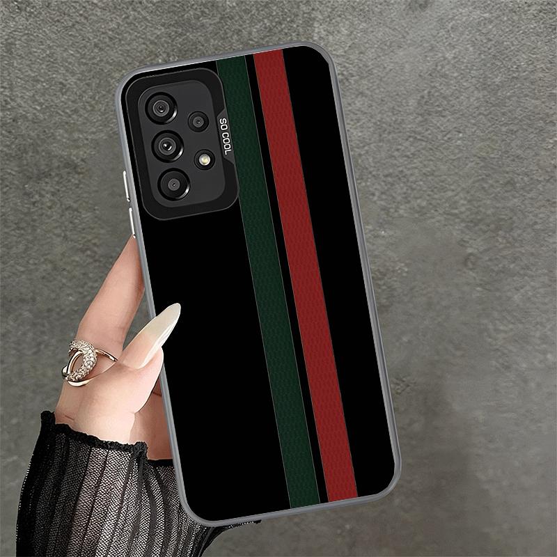 Luxury Sports Line Cool Stripe Soft Phone Case for Samsung A17 A16 A15 A14 A13 A57 A56 A55 A54 A53 A37 A36 A35 A34 A33 A26 A25 A