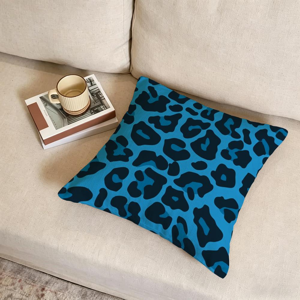 L-Leopard Print Cushion Cover Fabric Soft Furnishing,Pillowcase, Cushion Cover, Sofa Pillow, Home Decoration