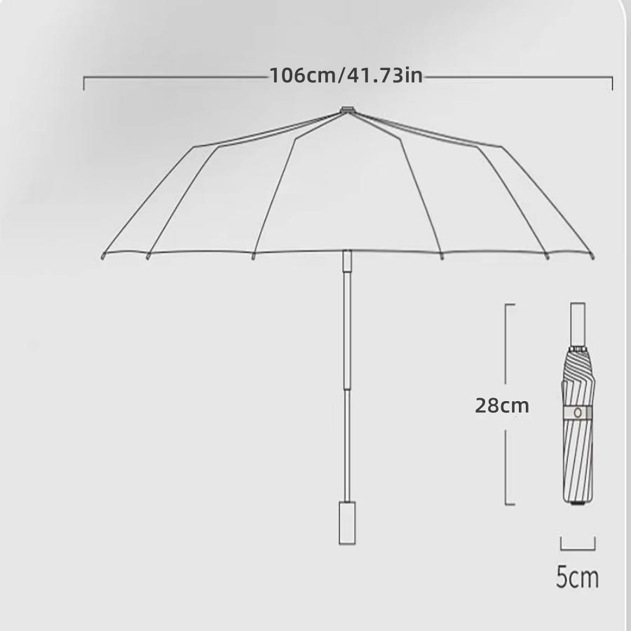 106cm/41.73in Sunshade Umbrellas 24 Bones Sun Protection UV Umbrella for Men Women Large Windproof Sunny and Rainy Umbrella
