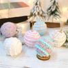 3Pcs Macaron Color Foam Sphere Pendant Christmas Tree Accessories Suitable For Family Or Retail Space Decoration
