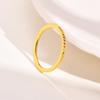 New In Fashion Minimalist Metal CZ Stone Rings for Women,Anti Allergy Stainless Steel Full Light Set Colored cubic zirconia Ring