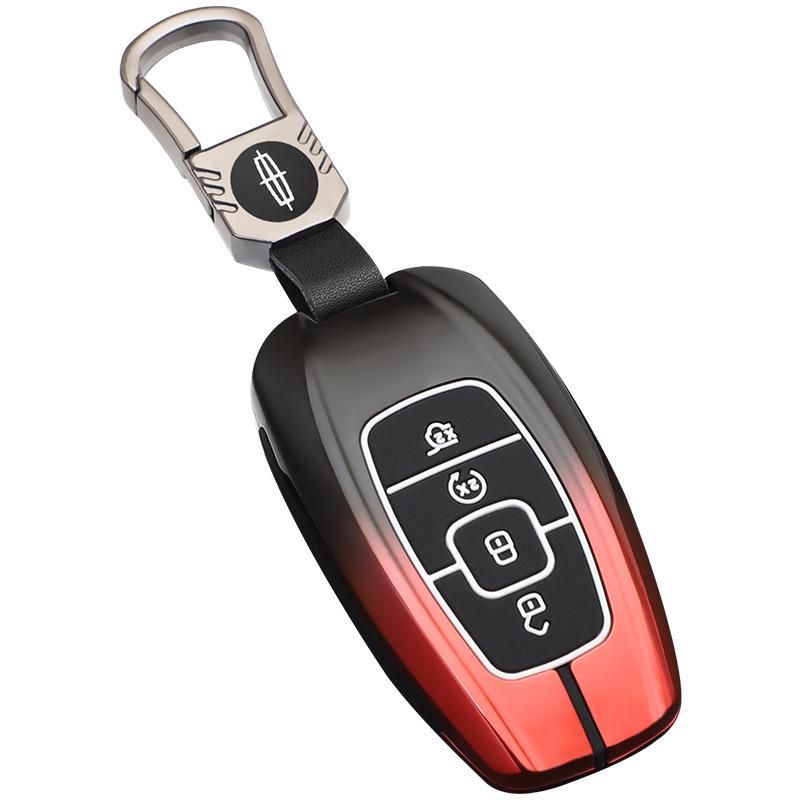 Compatible Metal Key Case for Lincoln Models: Corsair, Aviator, Navigator, MKX, Continental, MKZ, MKC