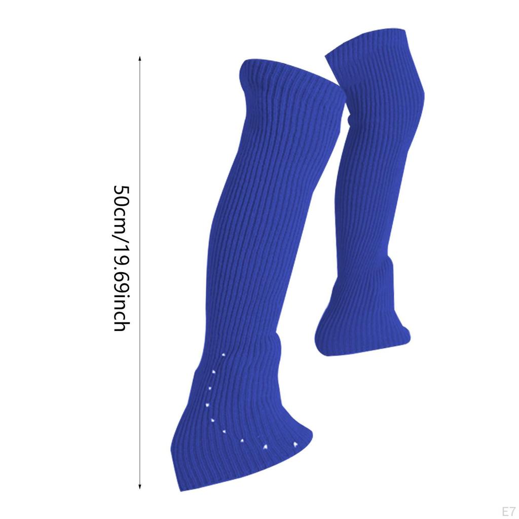 Figure Skating Leg Warmers Knitted Long Decoration Socks with Rhinestone for