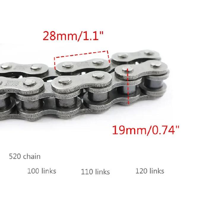 LINGQI 520 Chain 100 Link 110 120L Drive Chains With Links For ATV Quad MX Enduro Motocross Racing Universal Parts Off Road