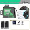 12-Line High Precision Infrared Laser Level for Outdoor Woodworking - Red/Green Light