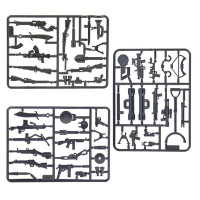 Arma militar Ww2 Rifle Metralhadora PistolParts Acessórios Minifiguras DIY MOC Peças Tijolos de construção Brinquedos para crianças