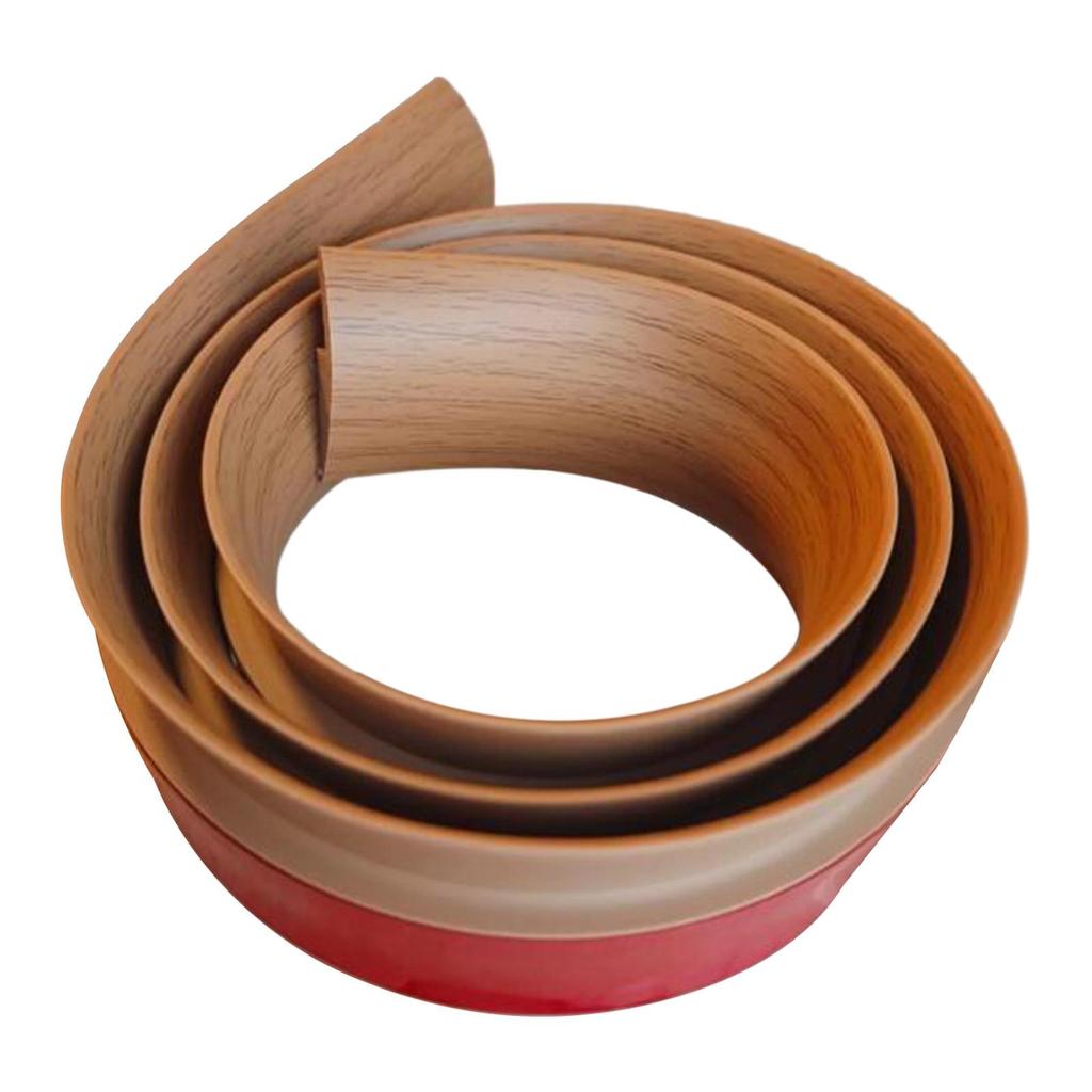 2M Flooring Seam Strip Laminate Strip 3.5cm Wide Waterproof Cuttable for Door Threshold Uneven Surface Joining Gap Kitchens
