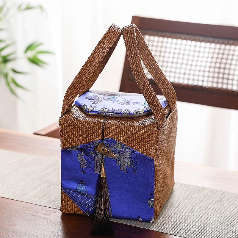 Chinese Style Kung Fu Tea Teaware Storage Bag Pouch Portable Tea Set Empty Package Bag Outdoor Travel Teapot Tea Set Box