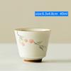 1 Pc Chinese Tradition Ceramic Tea Cup Handmade Persimmon Tea Bowl Household Teacup Personal Meditation Cup Teaware Accessories