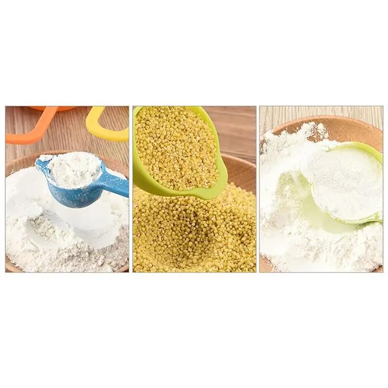 4Pcs/Set Plastic Measuring Spoon Set Scale Plastic Measure Cup Baking Measuring Tool Accessories Kitchen Tools
