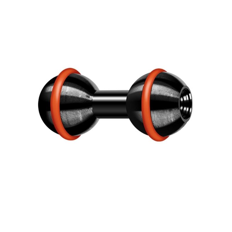 

1in Ball Head Mount Adapter M6 and 1/4inch Thread for Underwater Camera and Camcorder Tray Systems 1