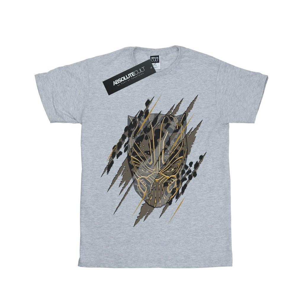 Marvel Boys Black Panther Gold Head T-Shirt