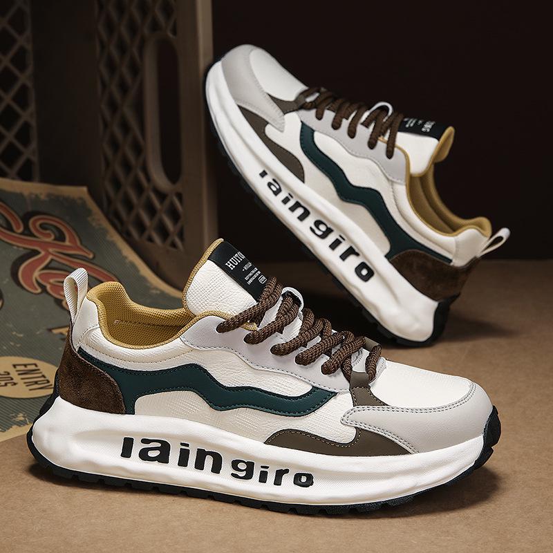 Forrest Gump Herren 2025 Herbst Leder-Sneakers: Atmungsaktive, Rutschfeste, Weichsohlige Business Casual Laufschuhe.