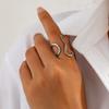 Ins Cold Wind Titanium Steel Ring, Irregular Line Stainless Steel Open Ring Women's Accessories
