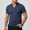 Men's Solid Color Short Sleeve Tops Men's Casual Fashion Short Sleeve Tops