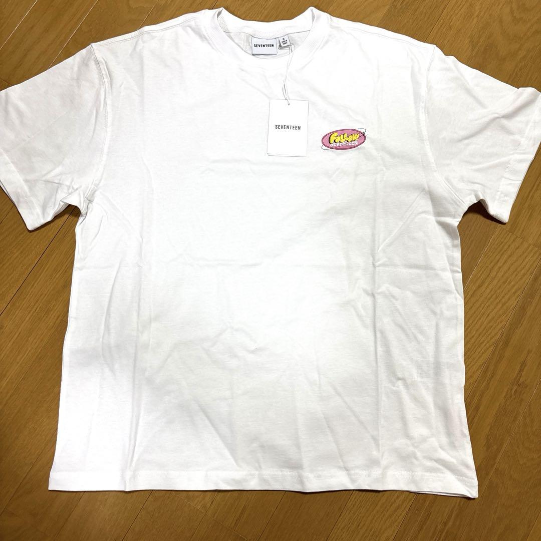 

[USED] SEVENTEEN Follow T-shirt M White Idol goods Korea White