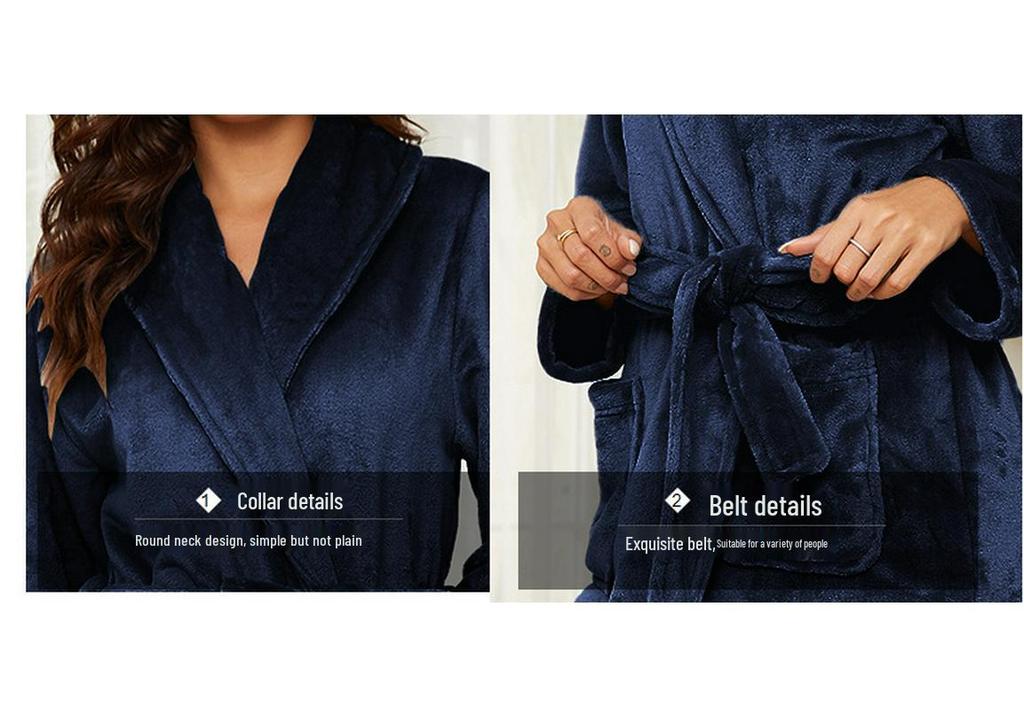Übergröße Flanell Revers Pyjama Morgenmantel Set für Paare - Warme Herbst/Winter Europäische Amerikanische Hauskleidung