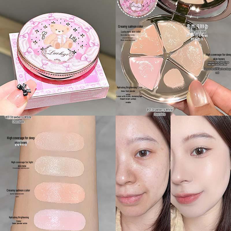 Pink Sweetheart Concealer Palette - Perfect for Tattoos, Spots, Acne, Scars, Dark Circles, and Tear Troughs.