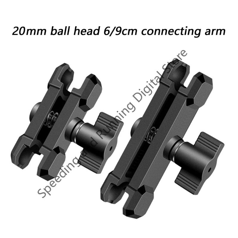 Aluminum alloy Double Socket Arm for RAM Mounts 6cm 9cm Camera Extension Arm 17mm 20mm Ball Head Mount Adapter Pole