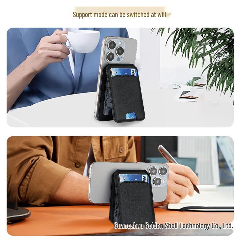 Magsafe-Compatible Magnetic Card Holder and Phone Snap-in Case