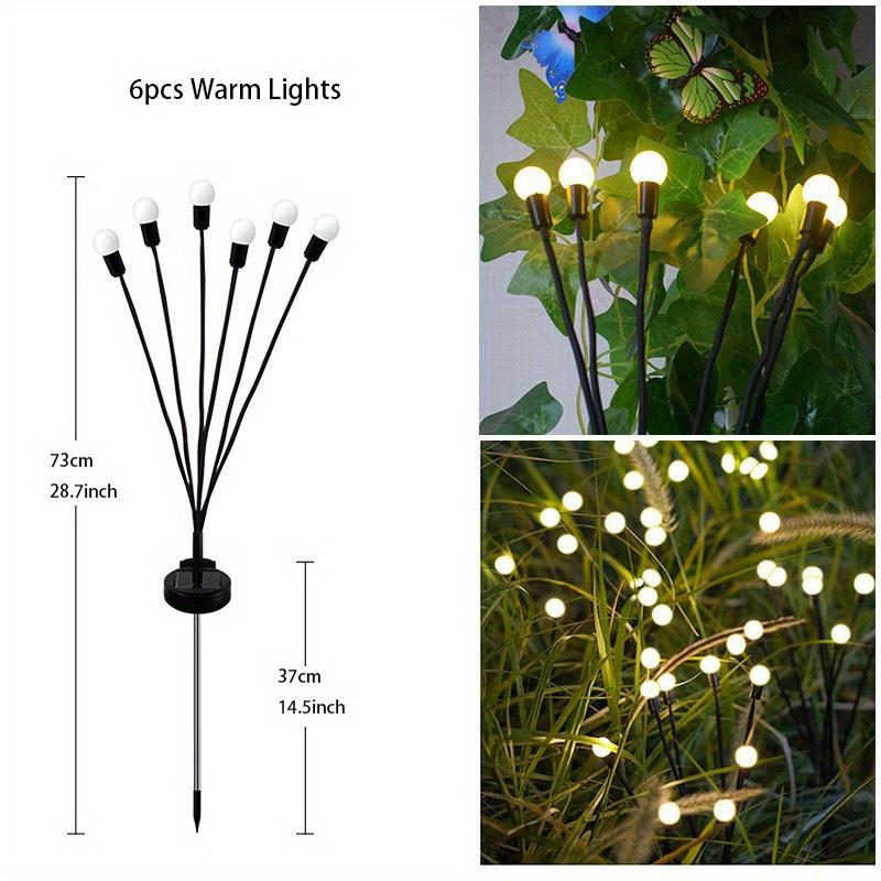 Solar Powered Garden Floor Lights, Star Burst Flickering Firefly Lights, Outdoor Courtyard Christmas Party Decorations