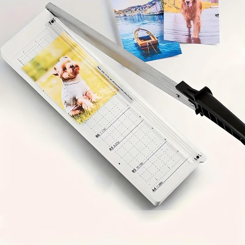 Shigure Paper Cutter Mini Paper Compatible with and B5 Cutting Machine for Copy Business Laminating Office Commercial and Home Corner Scissors White