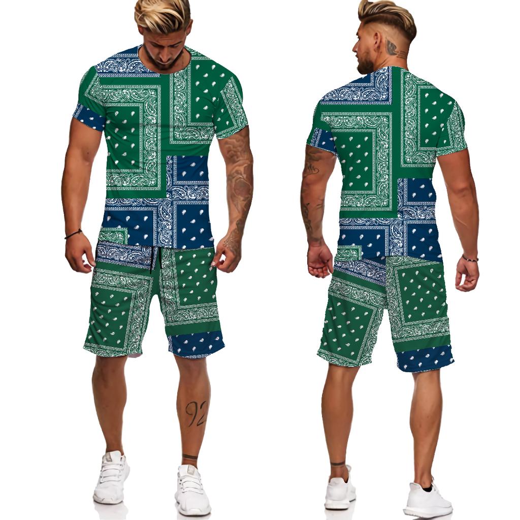 Nowe modne męskie zestawy letnie nadrukowane litery koszulki/garnitury Streetwear z krótkim rękawem stroje unisex Casual męska koszulka dres zestaw