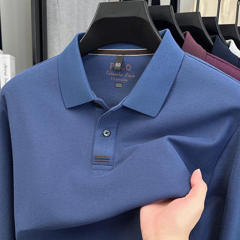 Men s Polo Shirt Autumn Fashion Lapel Collar Casual Long Sleeve T-Shirt M