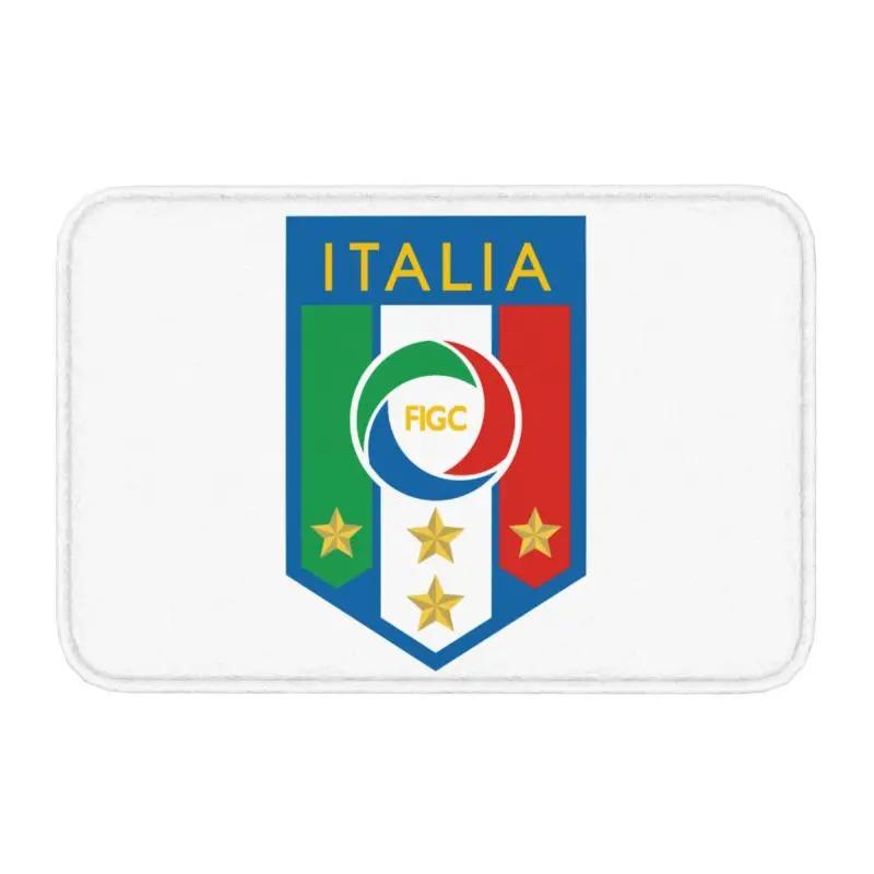 Italia Figc Mat Rug Carpet Anti-Slip Floor Mats Bedroom Italia Italy Figc World Champions 4 Stars Soccer Football Legends