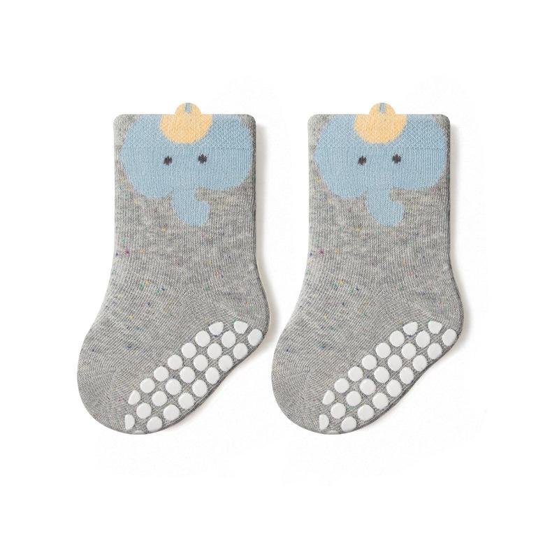 New Cotton Socks For Girls Rainbow Dot Short Style Anti-Slip Cartoon Children's Sock Boys Soft Infant Baby Socken High Quality