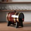Wooden Vintage Barrel Hardwood Wood Oak Aging Barrel Oak Aging Cask with Stand Crafted by Hand Countertop Beer Keg Natural