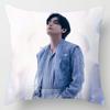 Kpop 18in Bts Bangtan Boys Cushion Cover Decorative Soft Pillow Case Peach Skin
