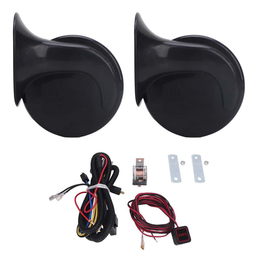 Pair of 12V UTV Horn Kit Super Loud with Switch Harness Relay Replacement for Polaris Ranger RZR General Ranger