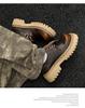 Little Leather Retro Lace-Up Derby Shoes with Thick Soles (Model 14702)