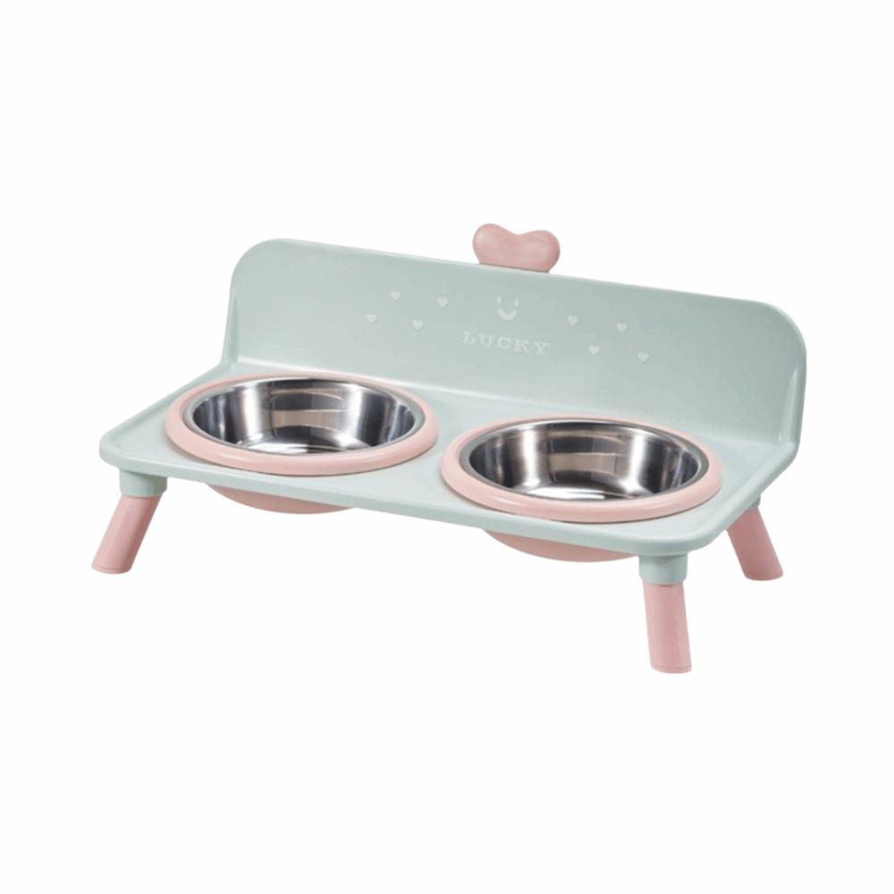 Gamelle Antidérapante pour Chien sur Pied Surélevée pour Animaux de Compagnie Gamelle Chat Cœur Utilisation Intérieure