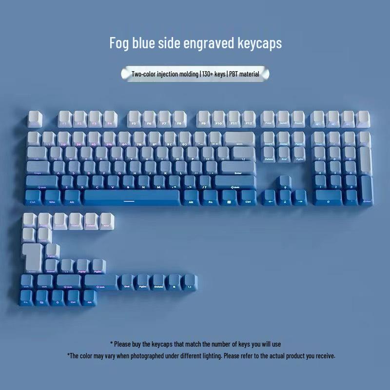 Arctic Side-Printed Translucent PBT Keycaps, Magnetic Switch, Original Height, 130-Piece Set